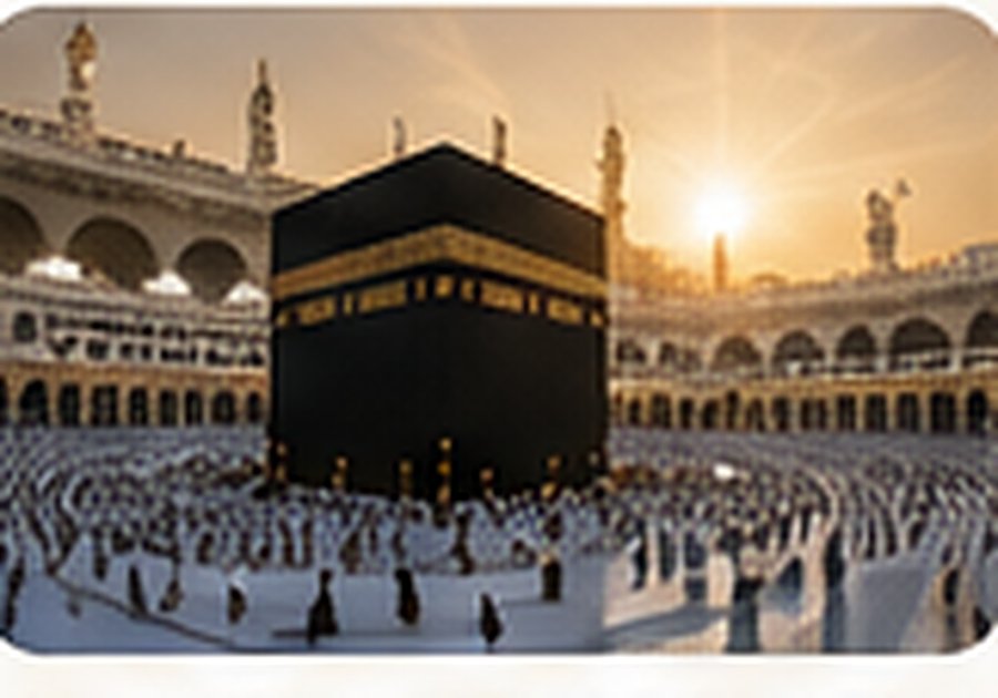 La Kaaba au lever du soleil